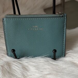 Coach Teal Leather Wallet